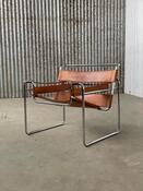 Wassily Armchair B3 in Cognac Leather, according to Marcel Breuer 1950s