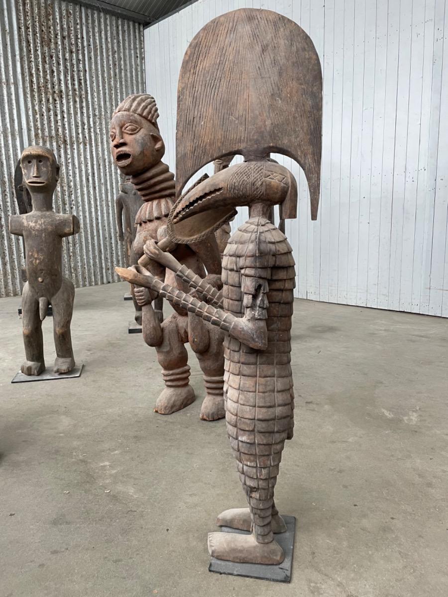 Wooden African tribal art sculptures 