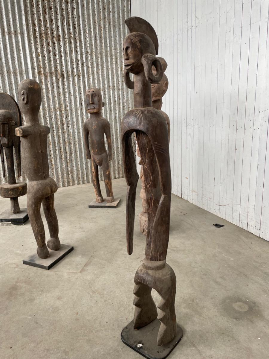 Wooden African tribal art sculptures 