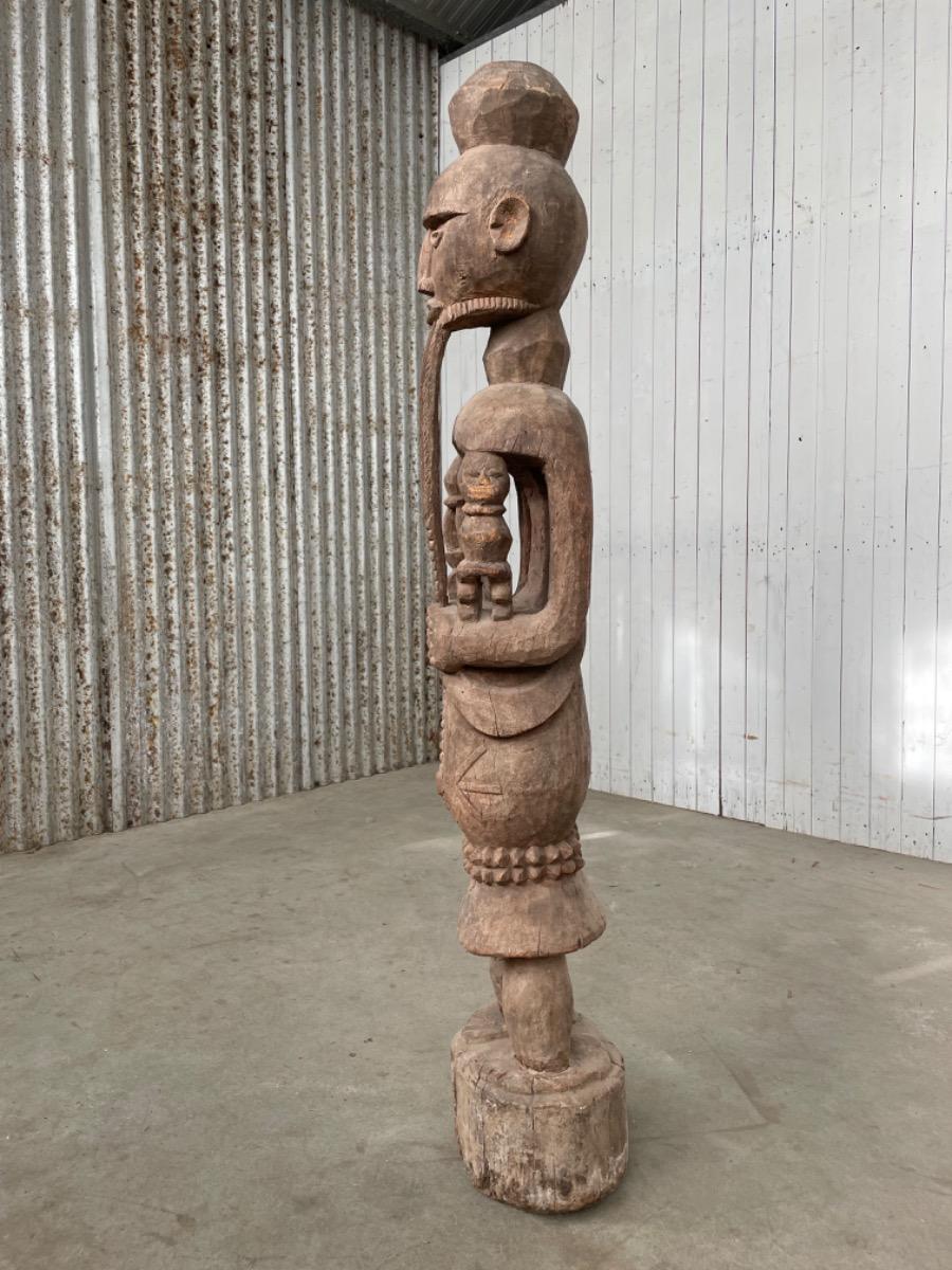 Wooden African tribal art sculptures 